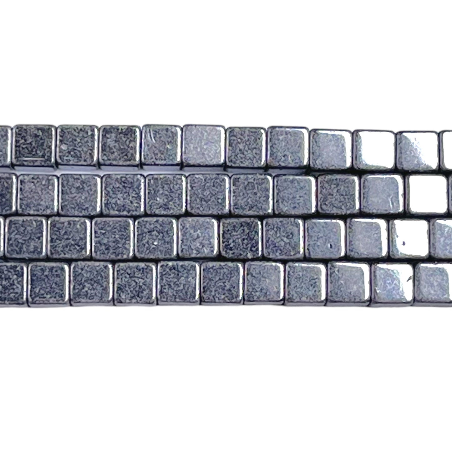 Fil de perle Hématite electroplaquée argenté HEA-100 - Foliesbijoux