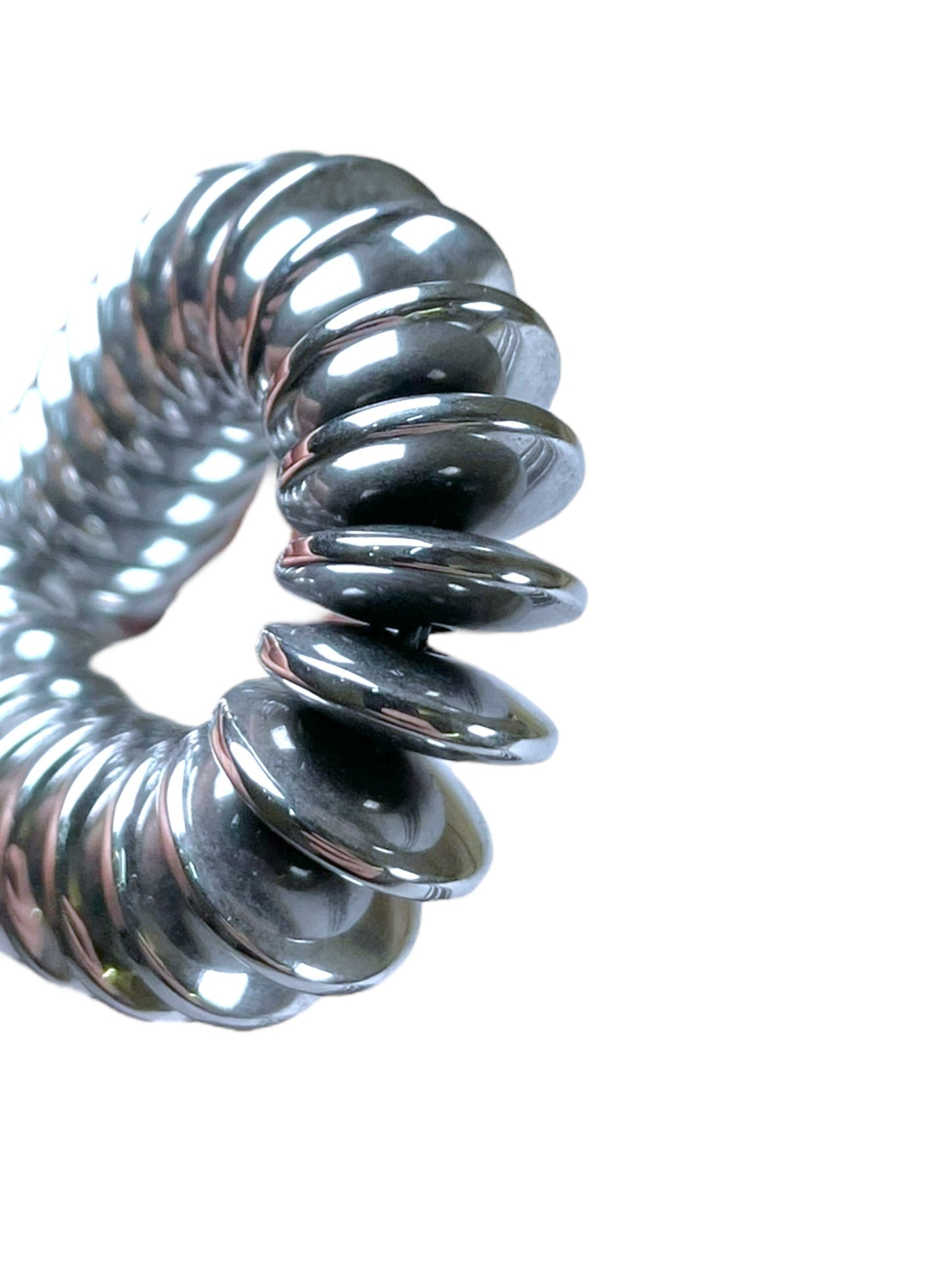 Fil de perle Hématite electroplaquée argenté HEA-23G1 - Foliesbijoux