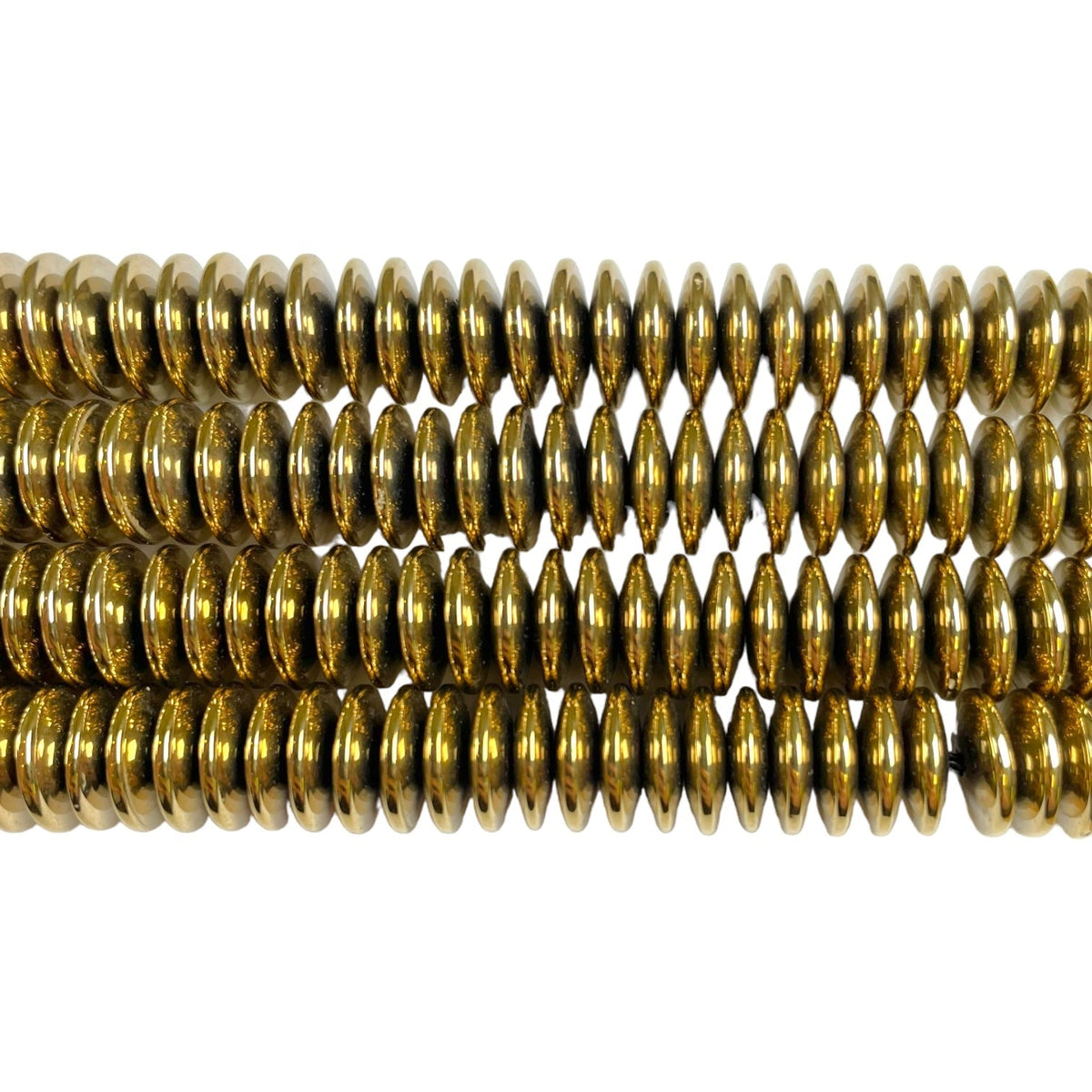 Fil de perle Hématite electroplaquée doré/bronzé HED-23G1 - Foliesbijoux