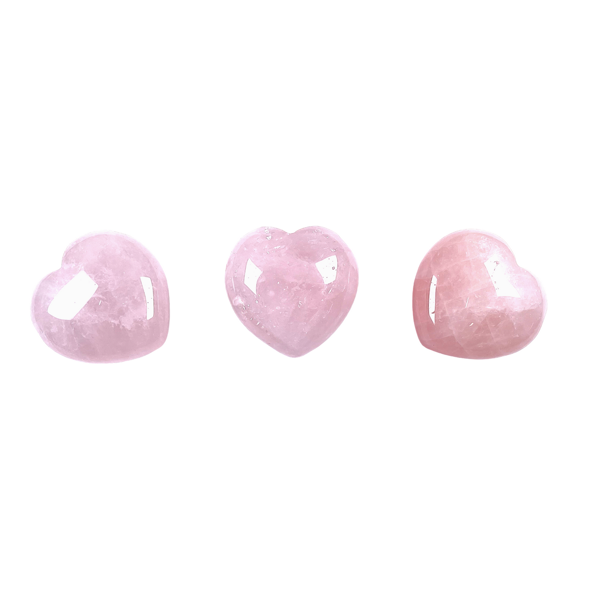 Grand Pendentif Quartz rose forme cœur trou latéral - Foliesbijoux