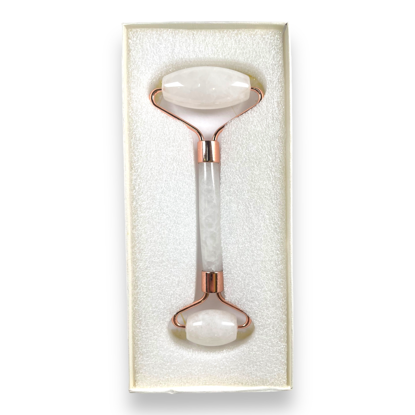 Rouleau de massage Cristal de roche Boost Éclat - Foliesbijoux