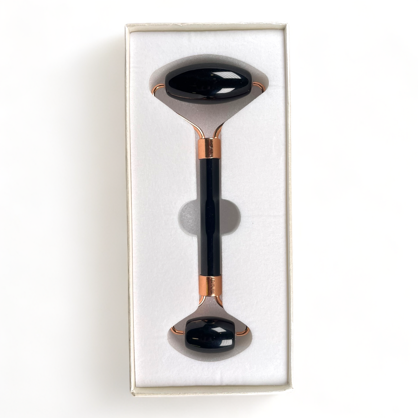 Rouleau de massage Obsidienne noire detoxifiant - Foliesbijoux