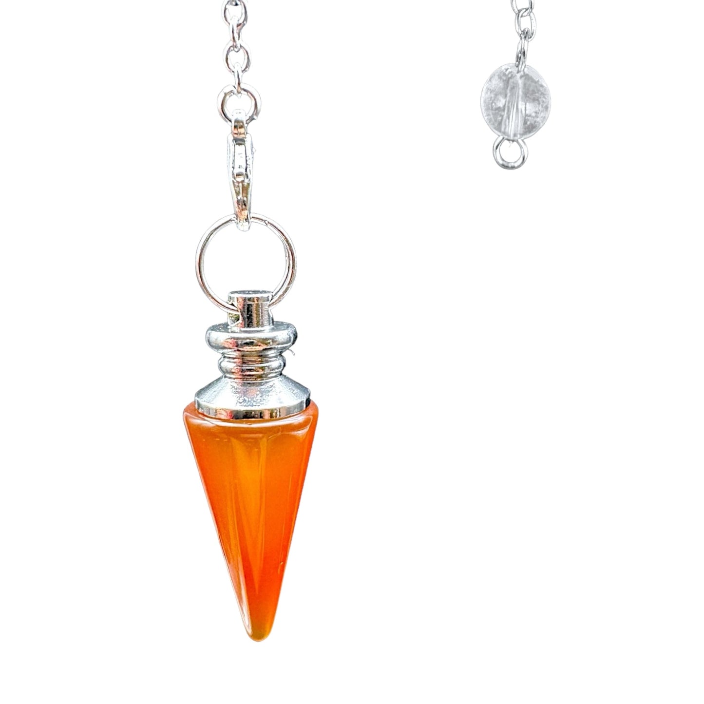 Pendule petit cône Cornaline - Foliesbijoux