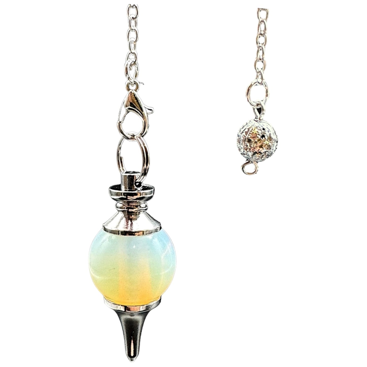 Pendule opaline synthétique forme boule - Foliesbijoux