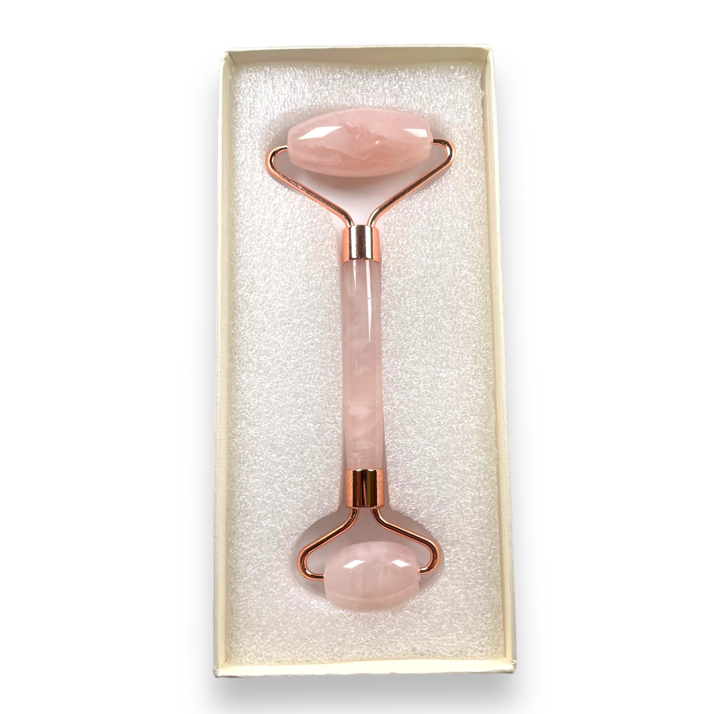 Rouleau de massage Quartz rose Anti-stress - Foliesbijoux