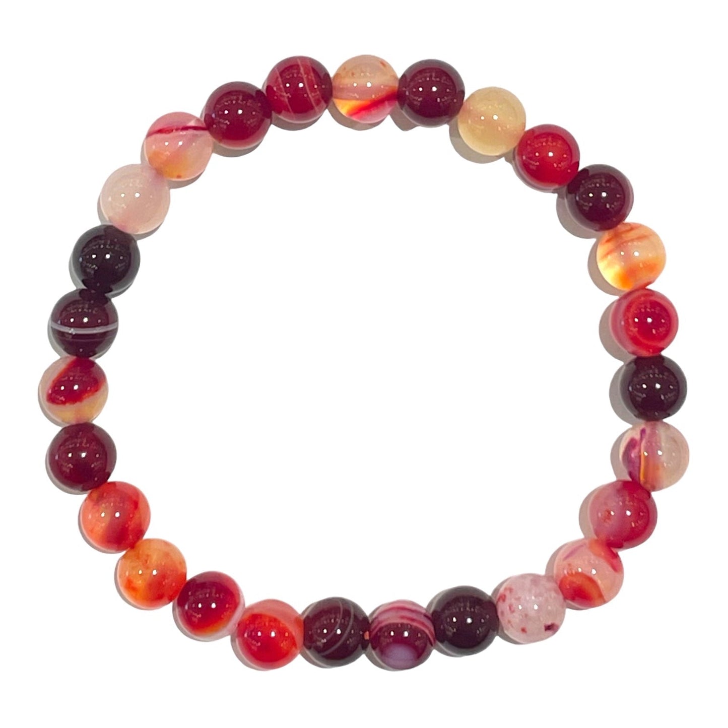 Bracelet Agate rouge A chauffée - Foliesbijoux