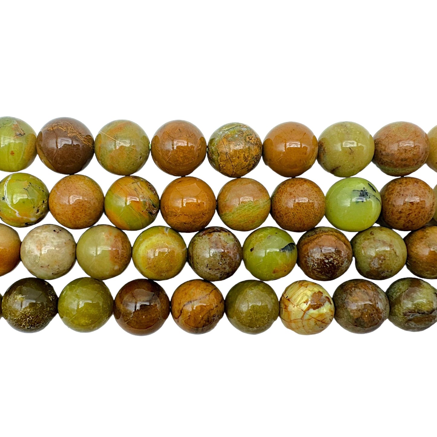 Fil de perles Opale jaune - Foliesbijoux