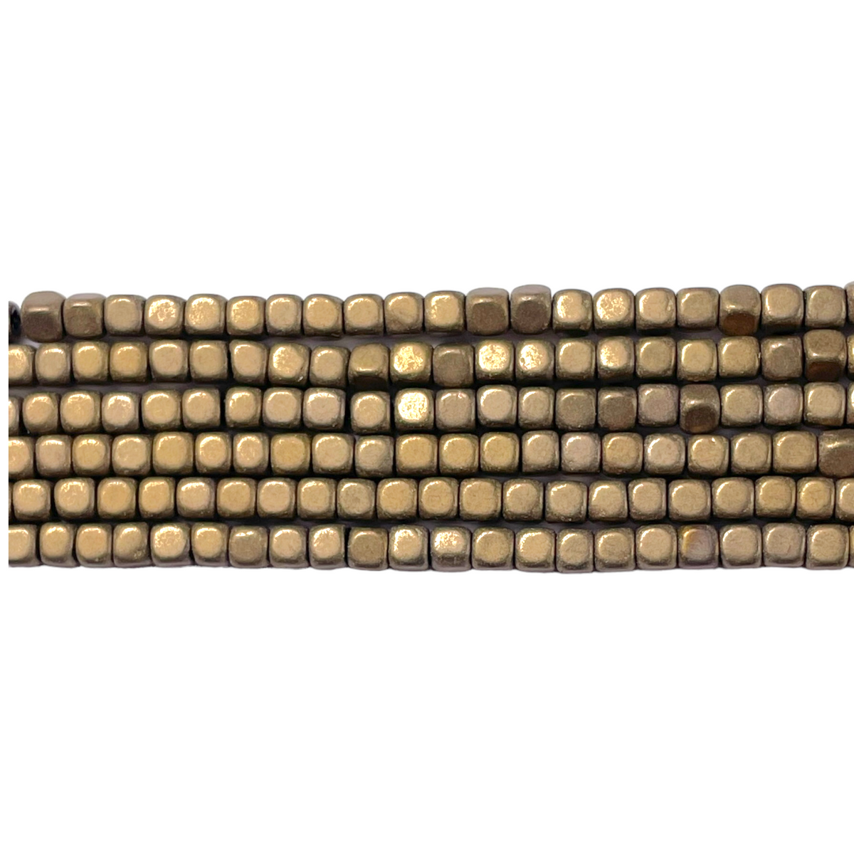Fil de perle Hématite electroplaquée matte MD-7 - Foliesbijoux