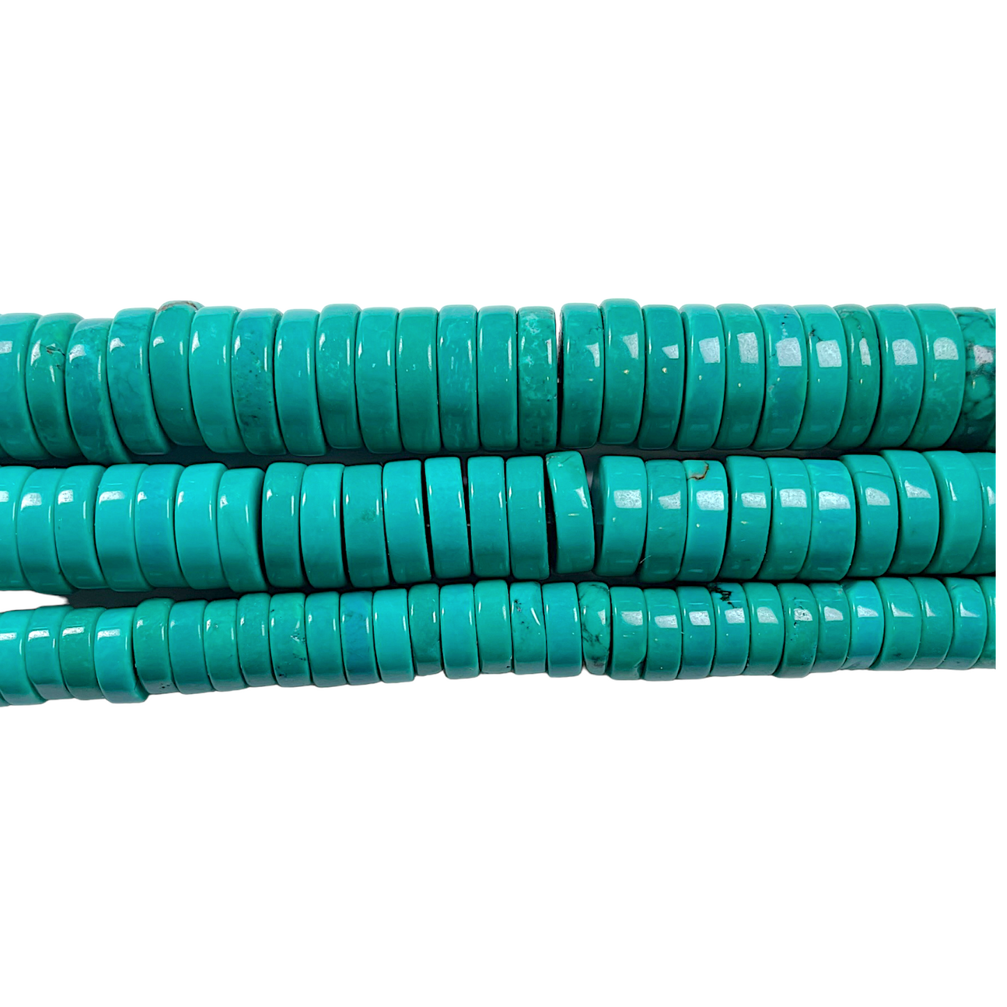 Fil rondelle Turquoise de Chine - Foliesbijoux