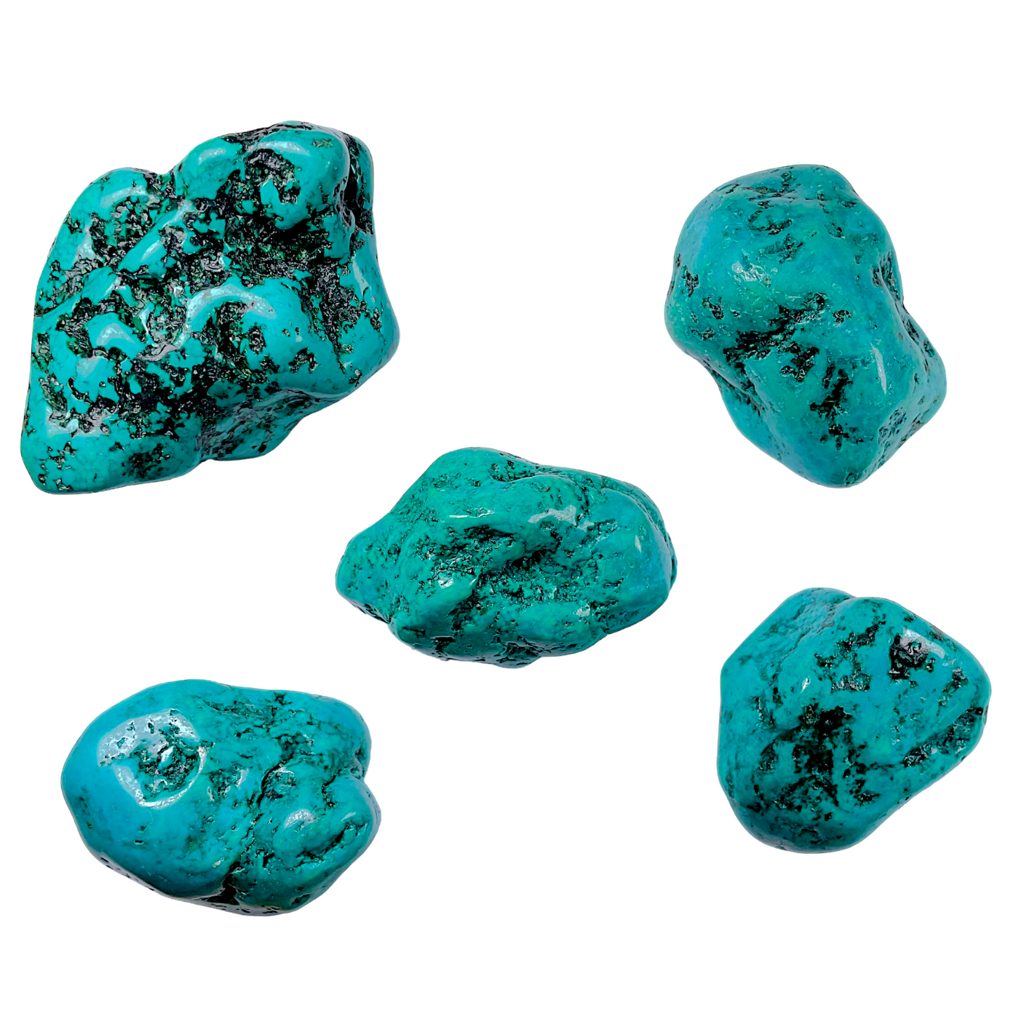 Pierre brute Howlite turquoise teintée (a l’unité) - Foliesbijoux