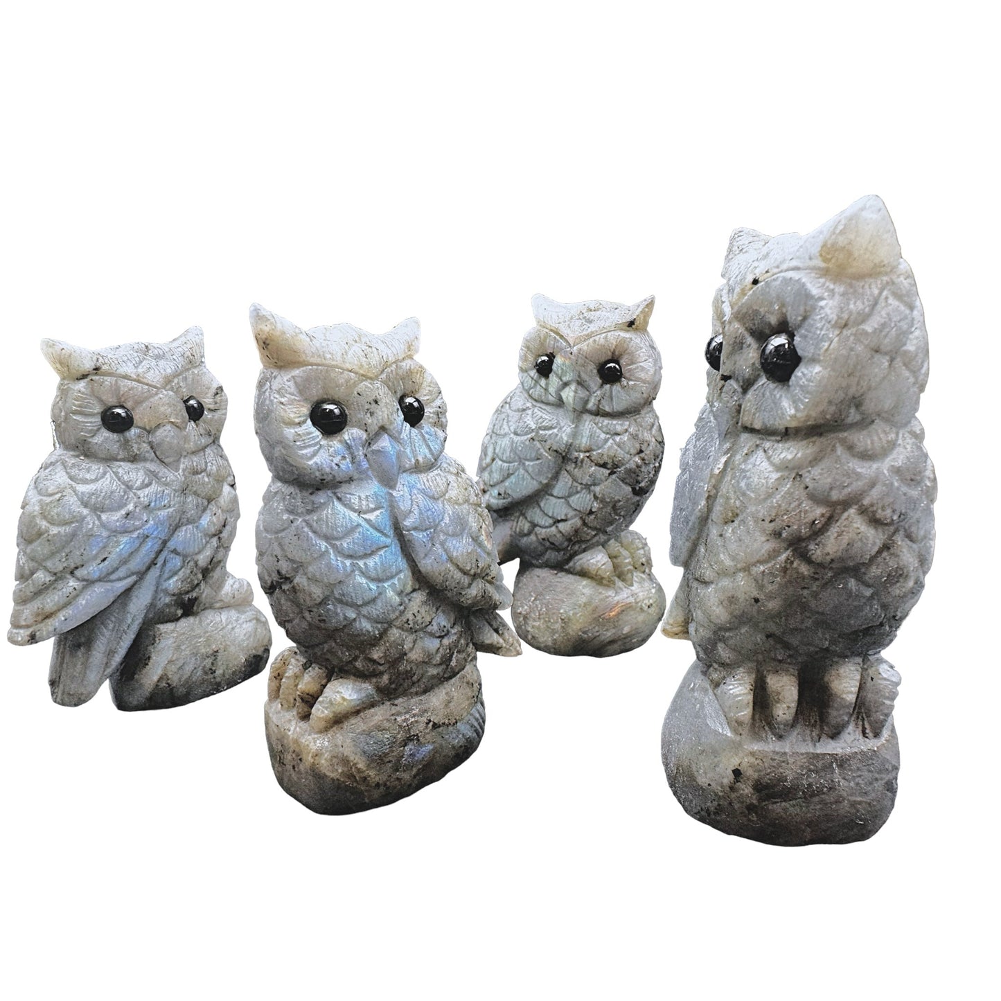 Figurine Hibou en Labradorite A+ - Foliesbijoux