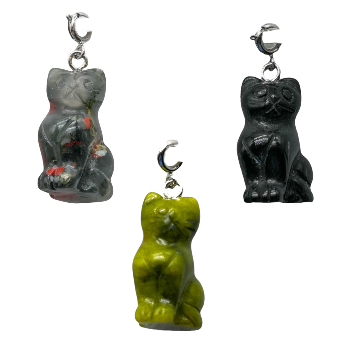 Pendentif chat argenté - Foliesbijoux