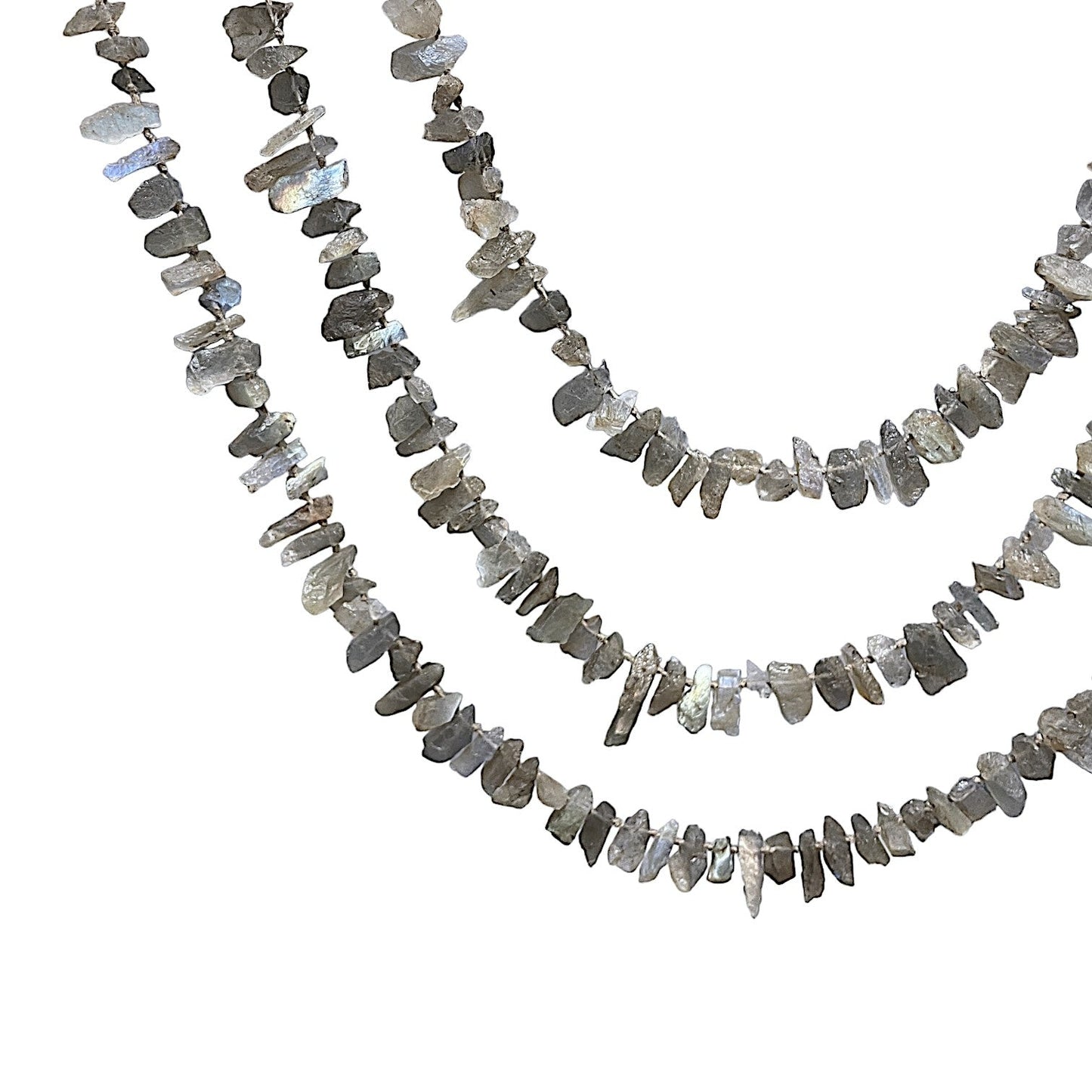 Fil de pierre brute Labradorite 6x15 mm - Foliesbijoux