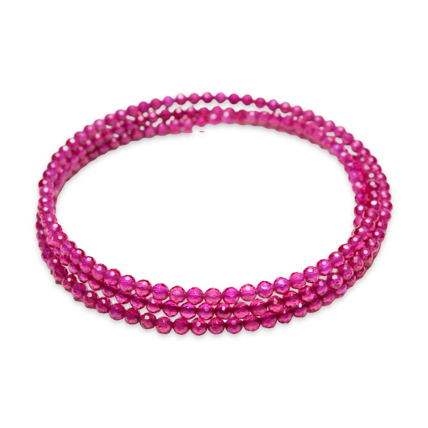 Bracelet Saphir A+ Facetté 3 tours - Foliesbijoux