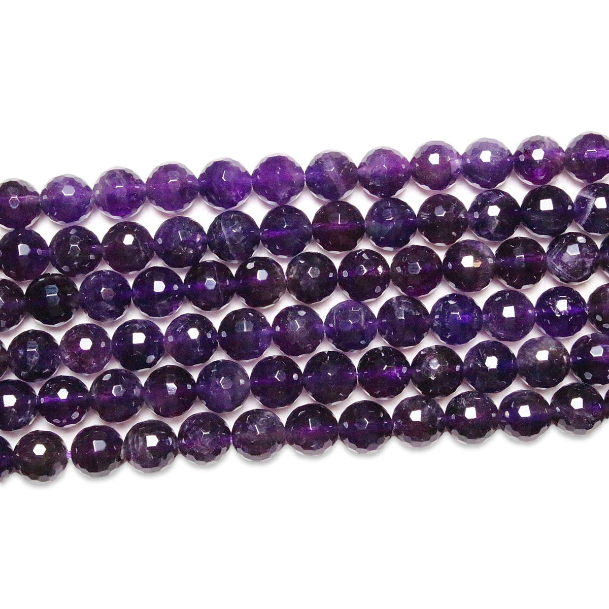 Fil de perles facettées améthyste - Foliesbijoux