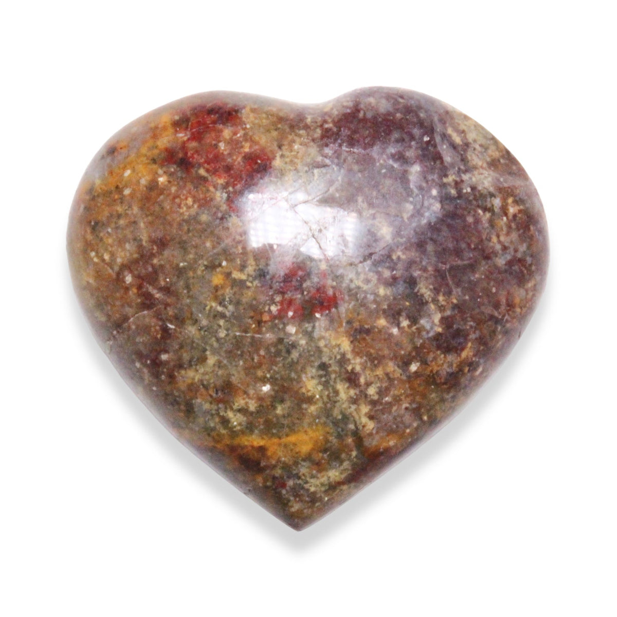 Petit Coeur en Opale rouge à l'unite - Foliesbijoux