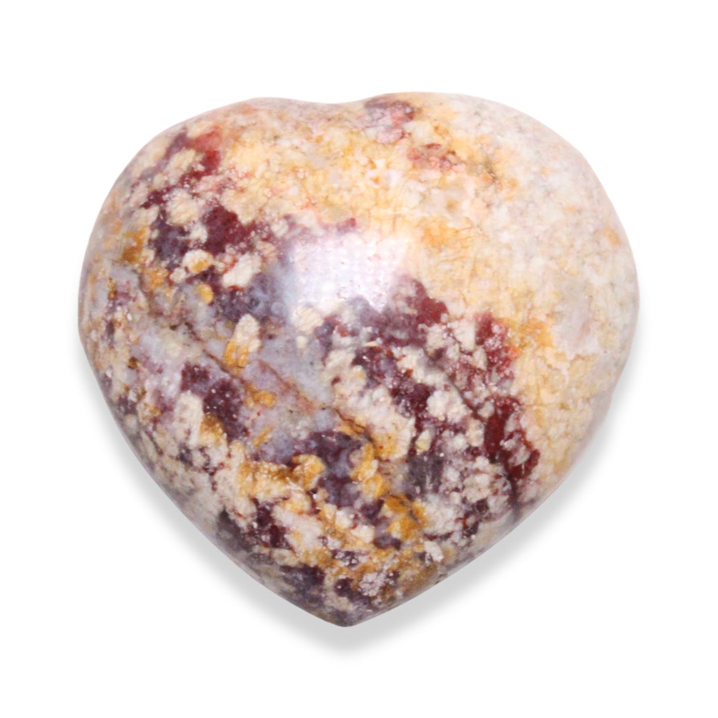 Petit Coeur en Opale rouge à l'unite - Foliesbijoux