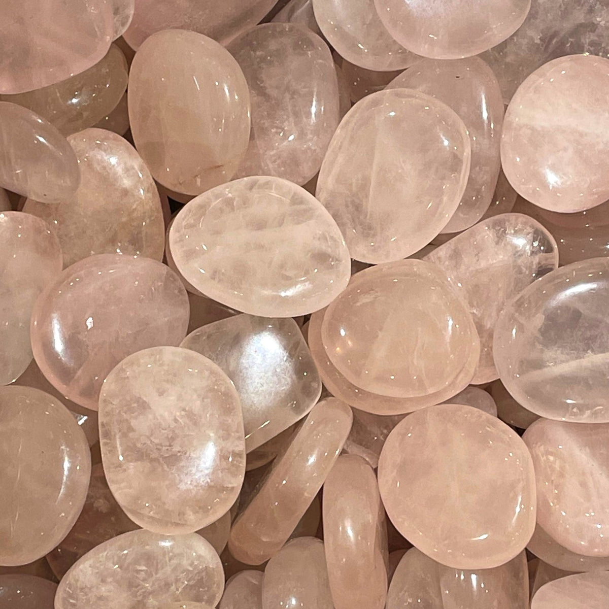 Galet plat en Quartz rose - Foliesbijoux
