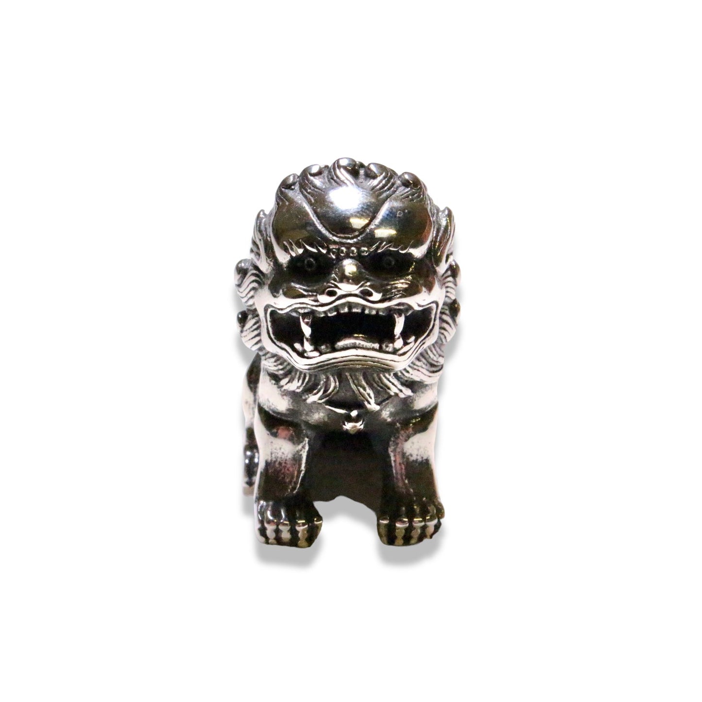 Lion gardien chinois en acier inoxydable - Foliesbijoux