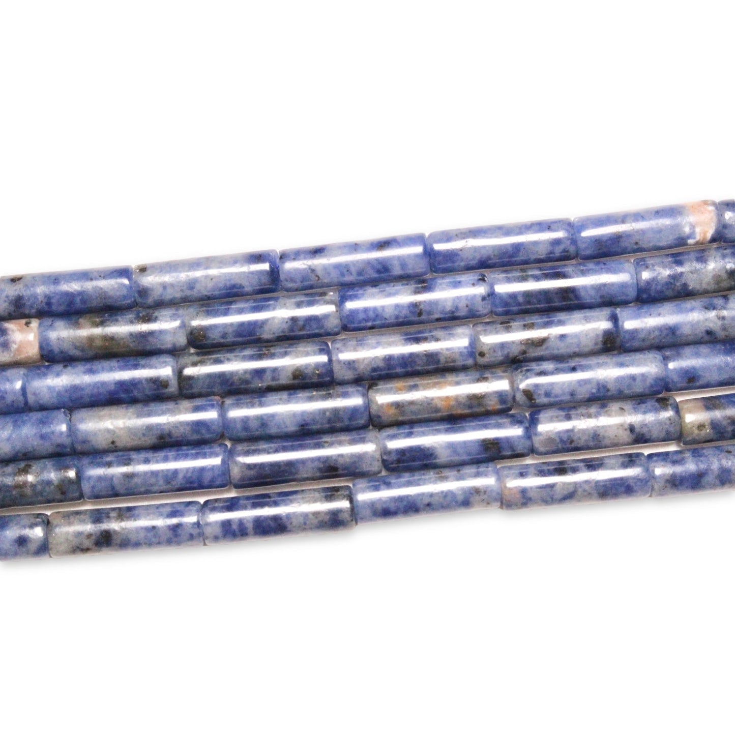 Fil de perles tubes Sodalite 4x13 mm - Foliesbijoux