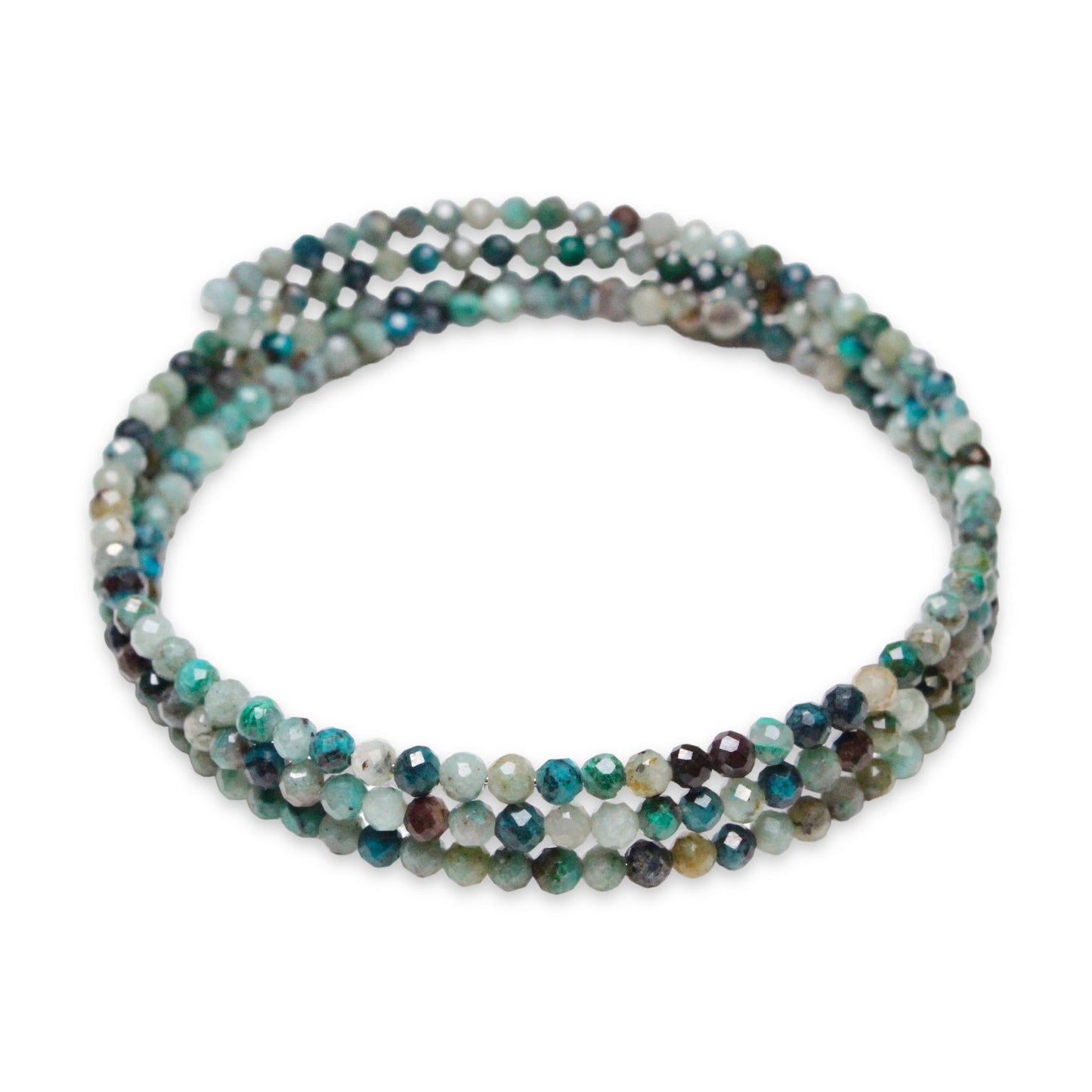 Bracelet Turquoise A Facetté 3 tours - Foliesbijoux