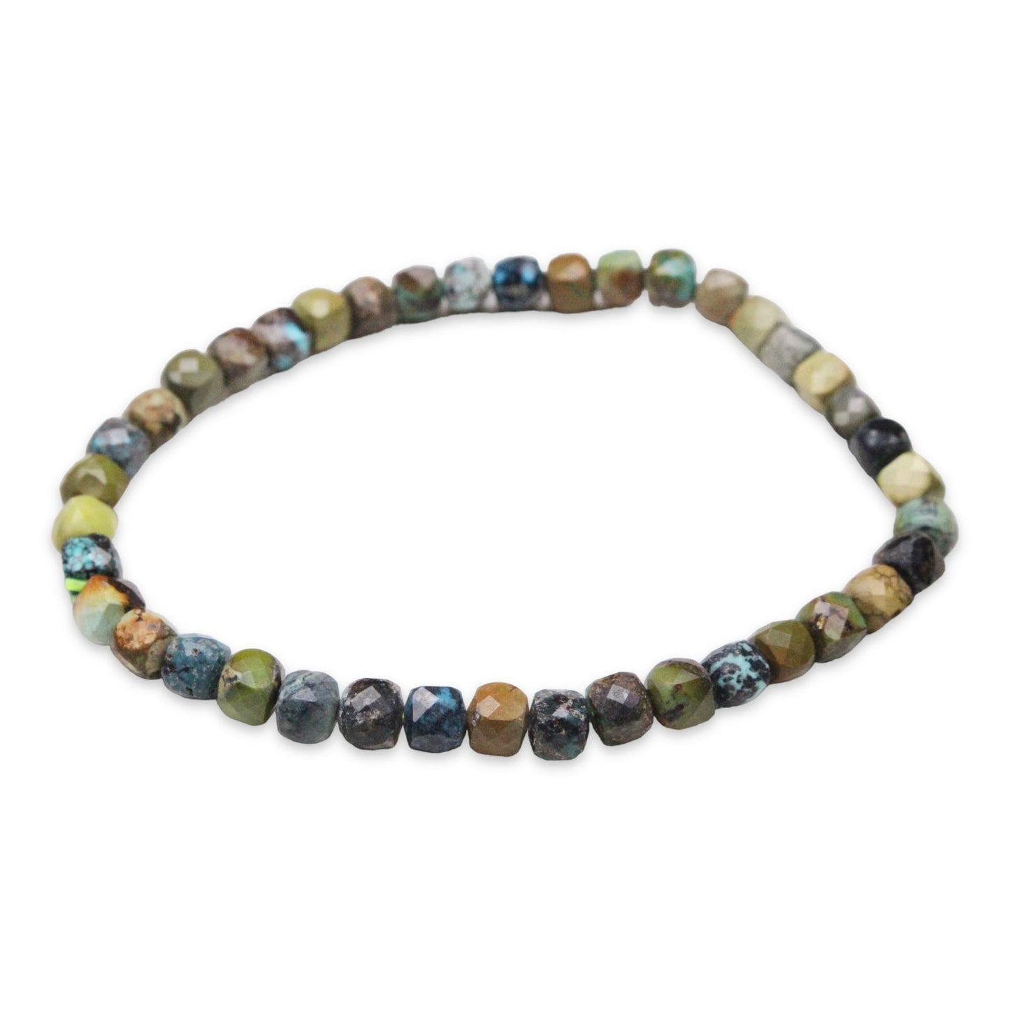 Bracelet Chrysocolle cube A 4x4 mm - Foliesbijoux