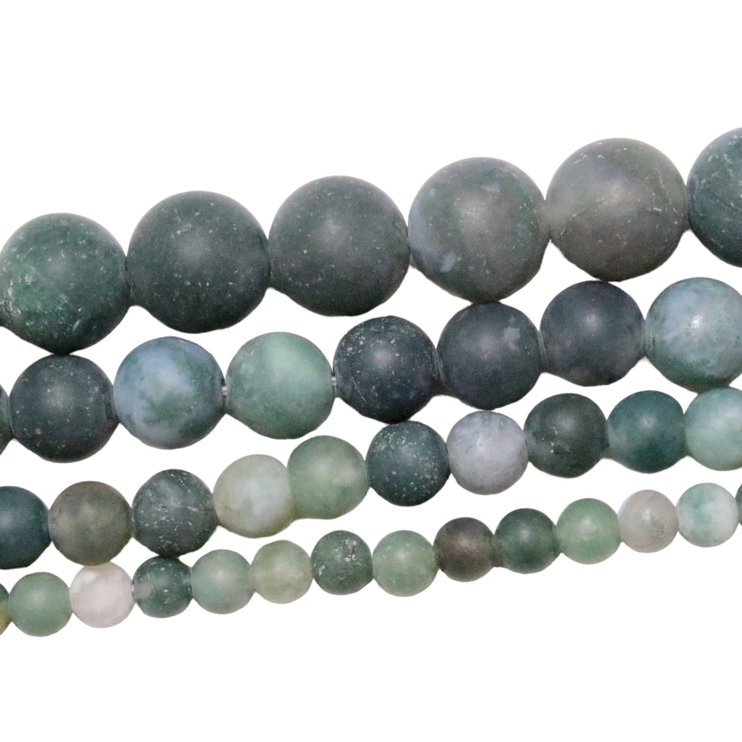 Fil de perle Agate Mousse Mat A - Foliesbijoux