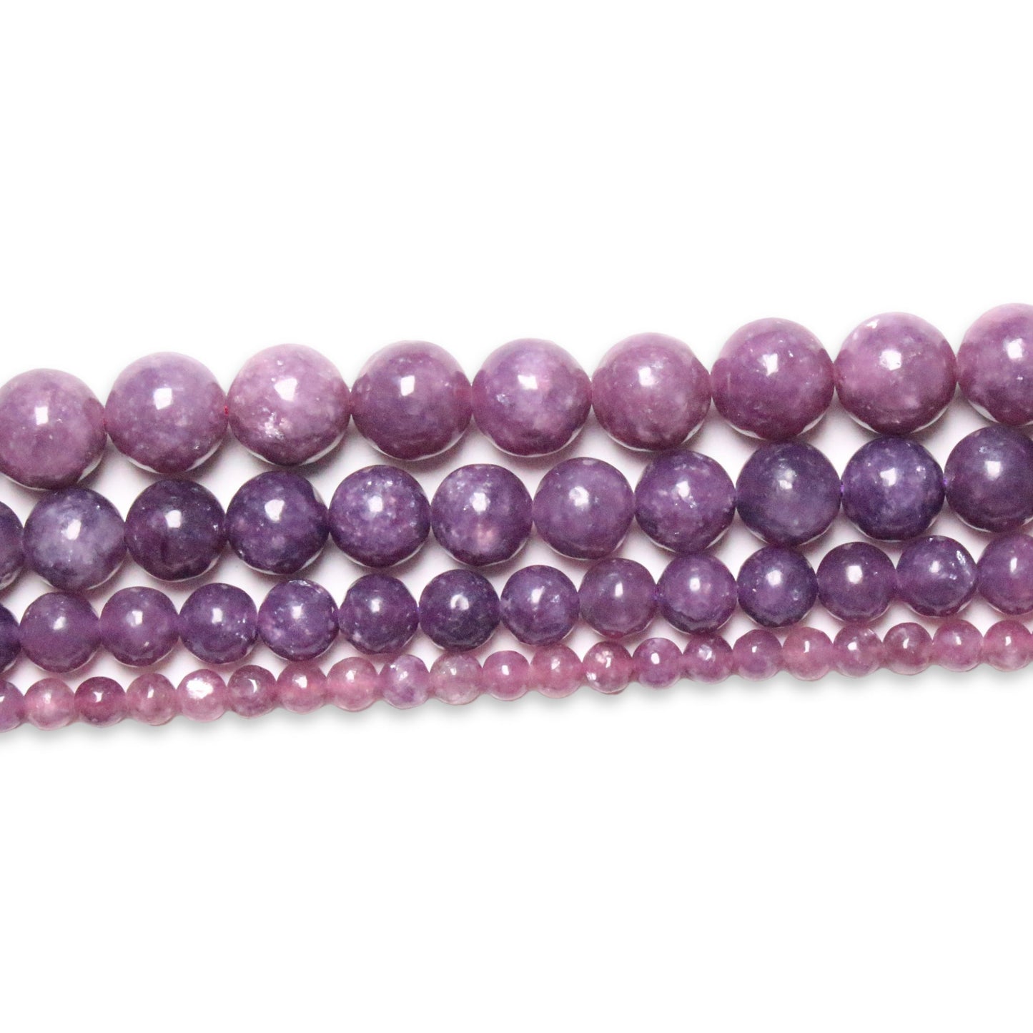 Fil de perle Lépidolite foncée A+ - Foliesbijoux