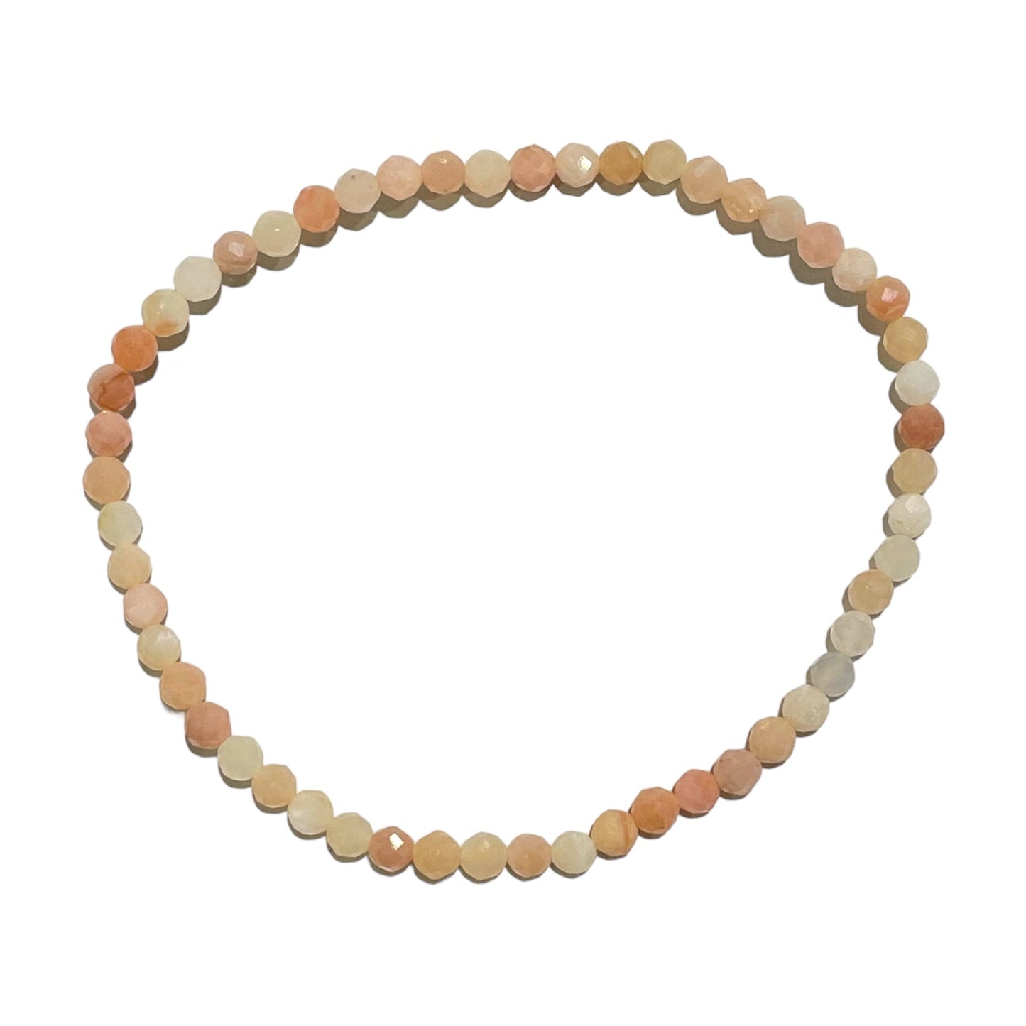 Bracelet Facetté 3mm Opale rose A - Foliesbijoux