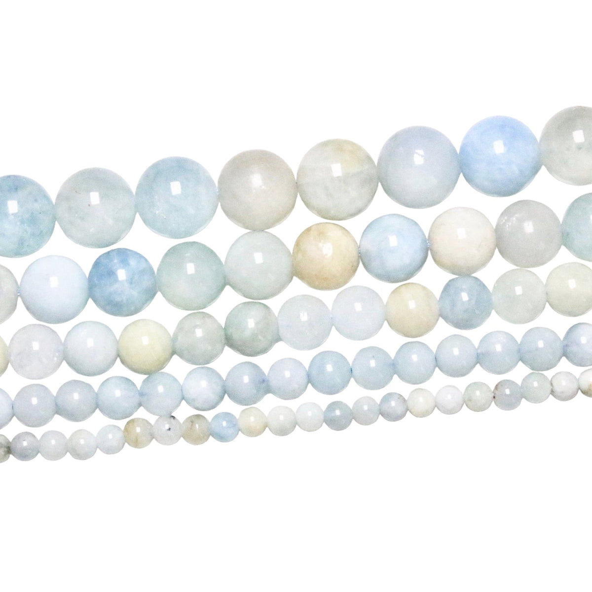 Fil de perle Aigue Marine multicolore A+ - Foliesbijoux