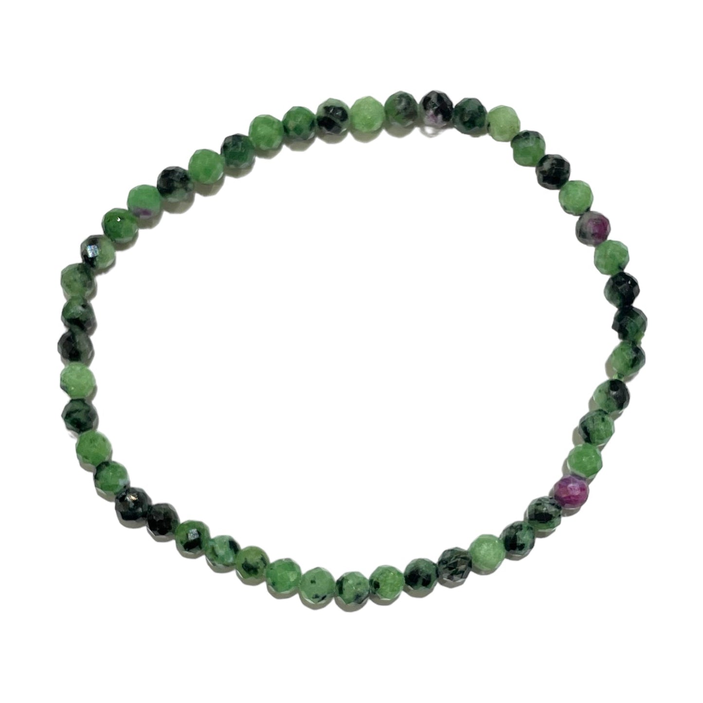 Bracelet Facetté 3mm Rubis sur zoisite A+ - Foliesbijoux