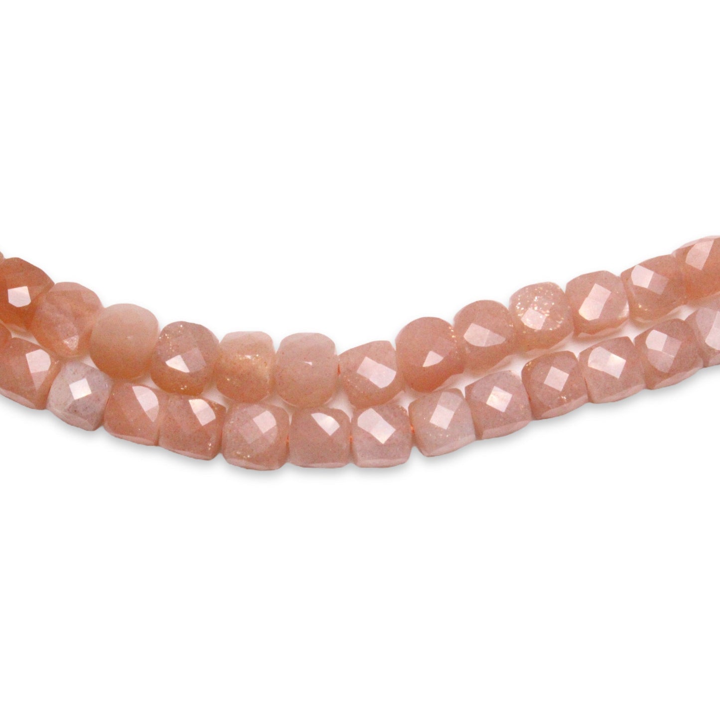 Fil Pierre du soleil en cube facetté - Foliesbijoux