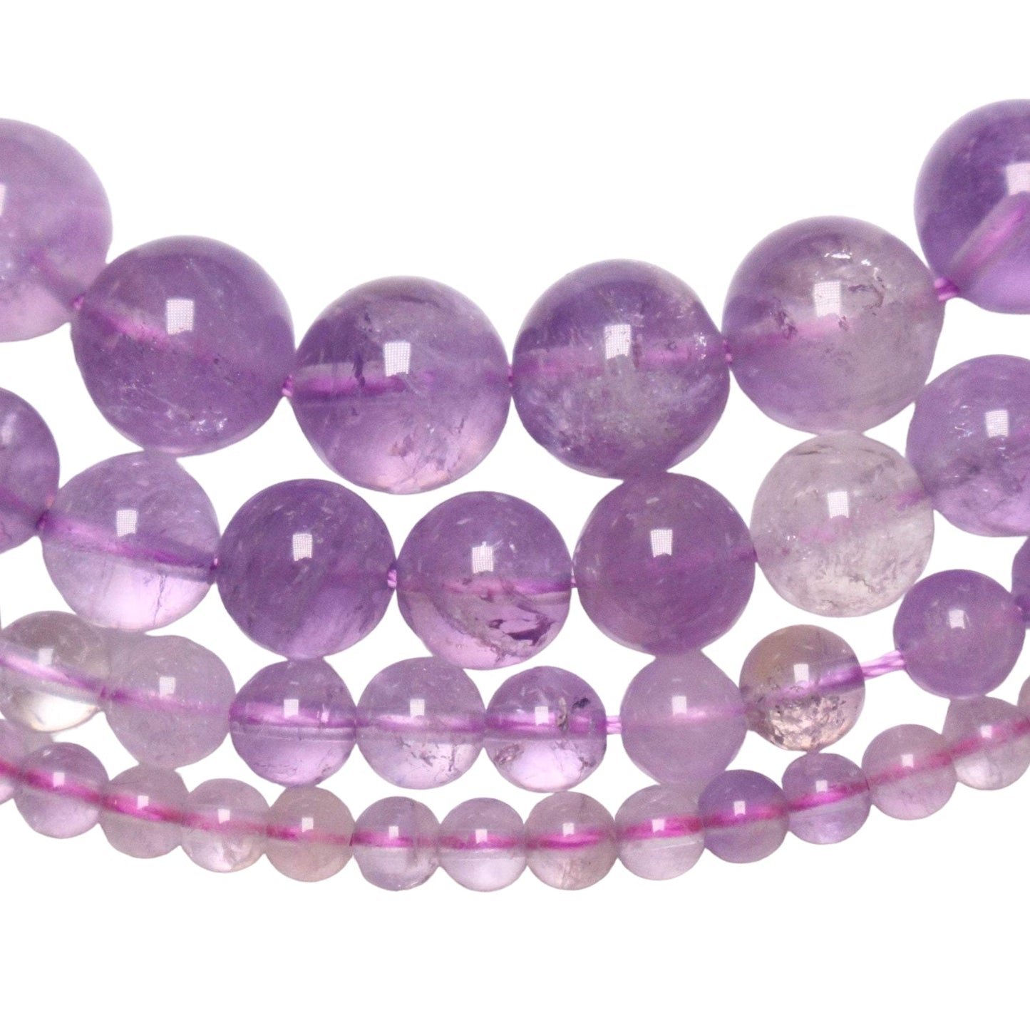 Fil de perle Améthyste Lavande AA - Foliesbijoux