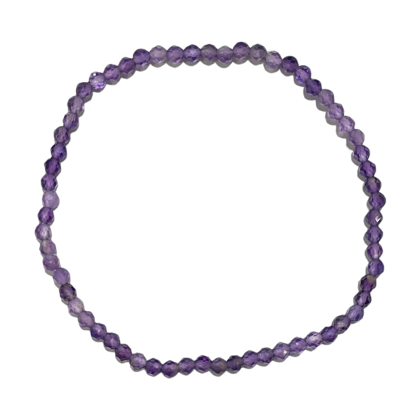 Bracelet Facetté 3mm Améthyste A+ - Foliesbijoux