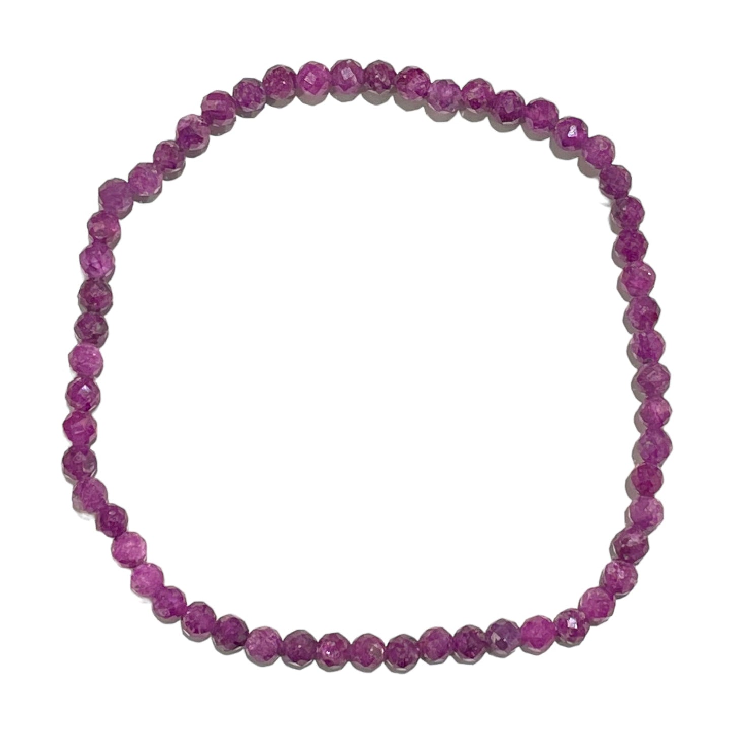 Bracelet Facetté 3mm Rubis A - Foliesbijoux