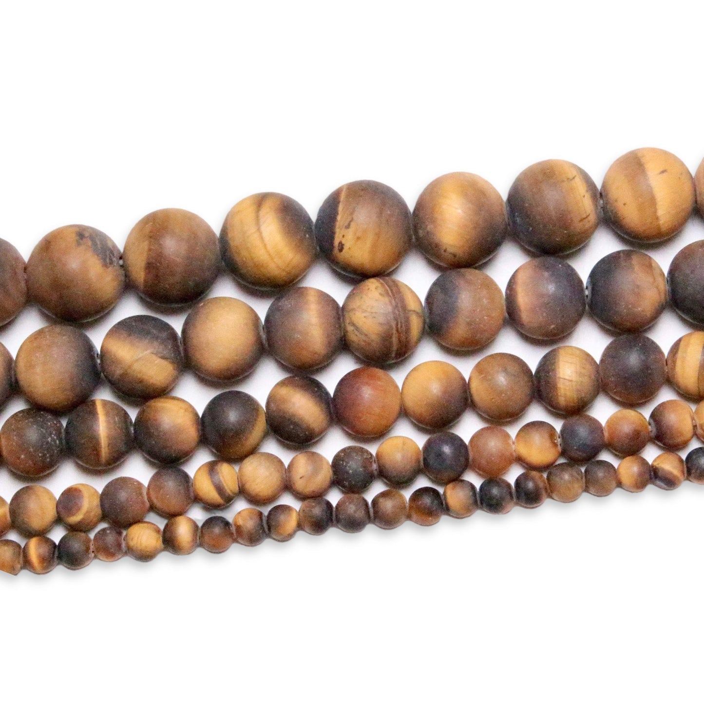 Fil de perle Oeil de Tigre Mat AA+ - Foliesbijoux