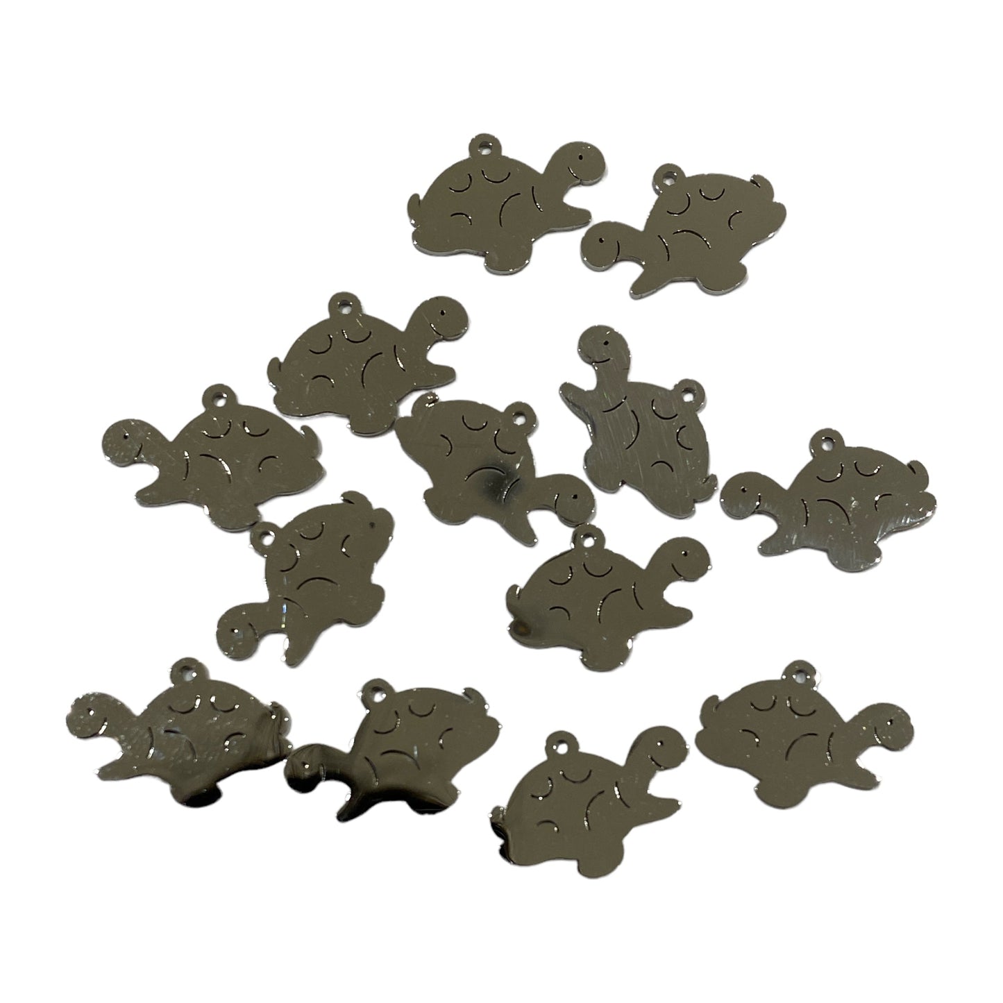 20 Breloques tortue en acier - Foliesbijoux