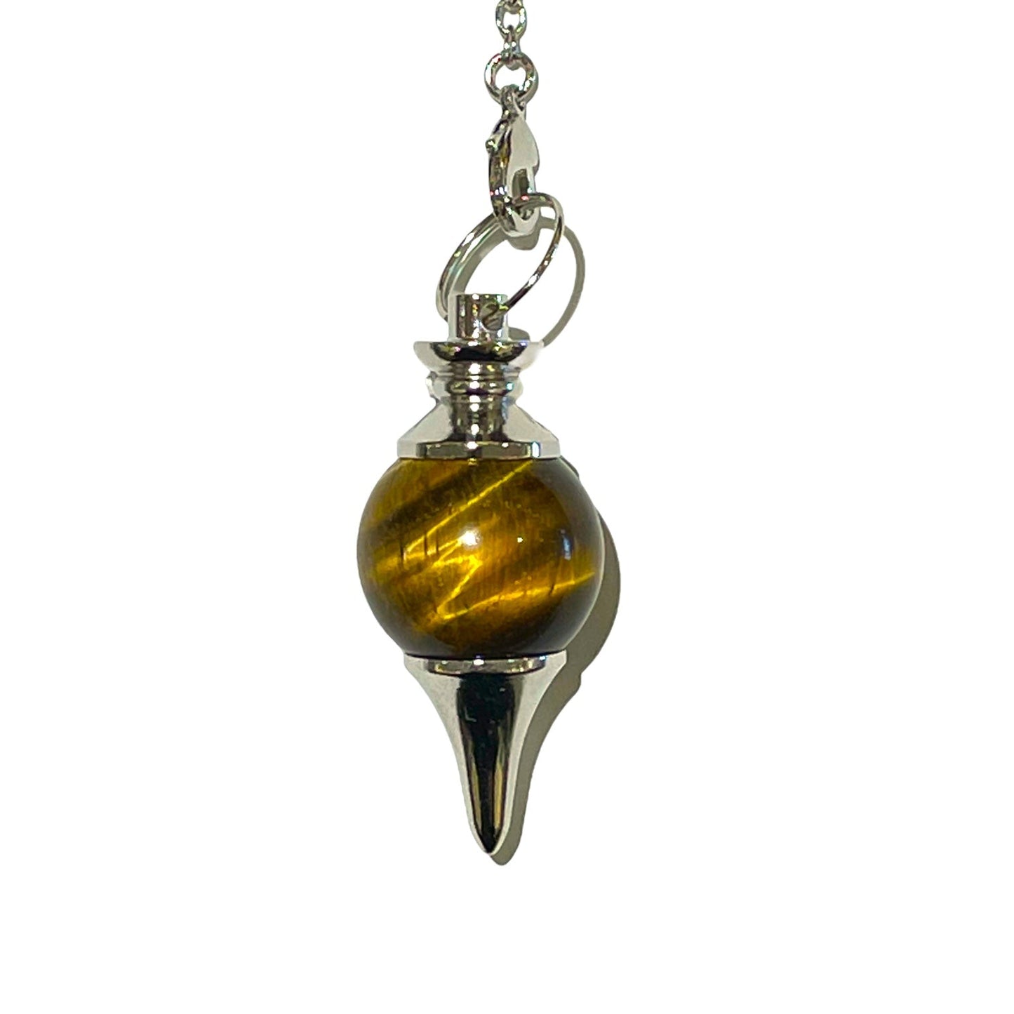 Pendule Oeil de tigre forme boule - Foliesbijoux