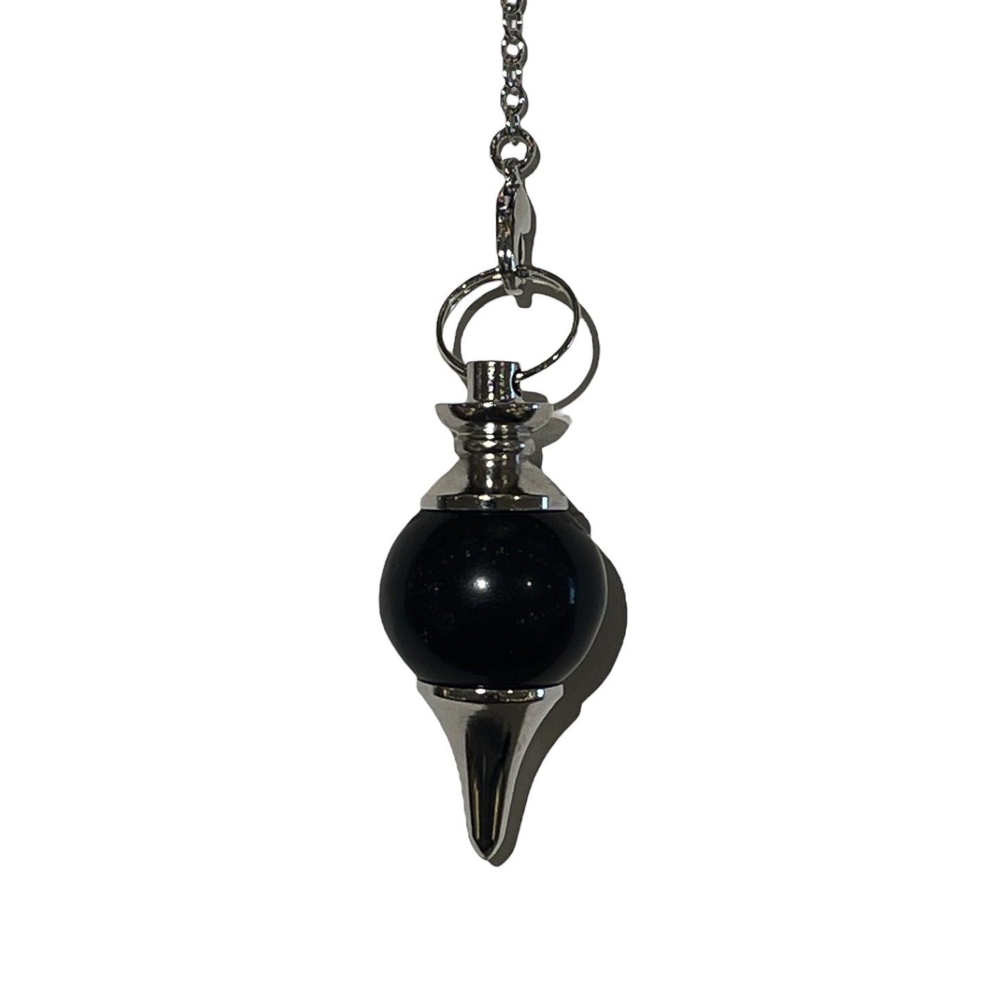 Pendule Obsidienne noire forme boule - Foliesbijoux
