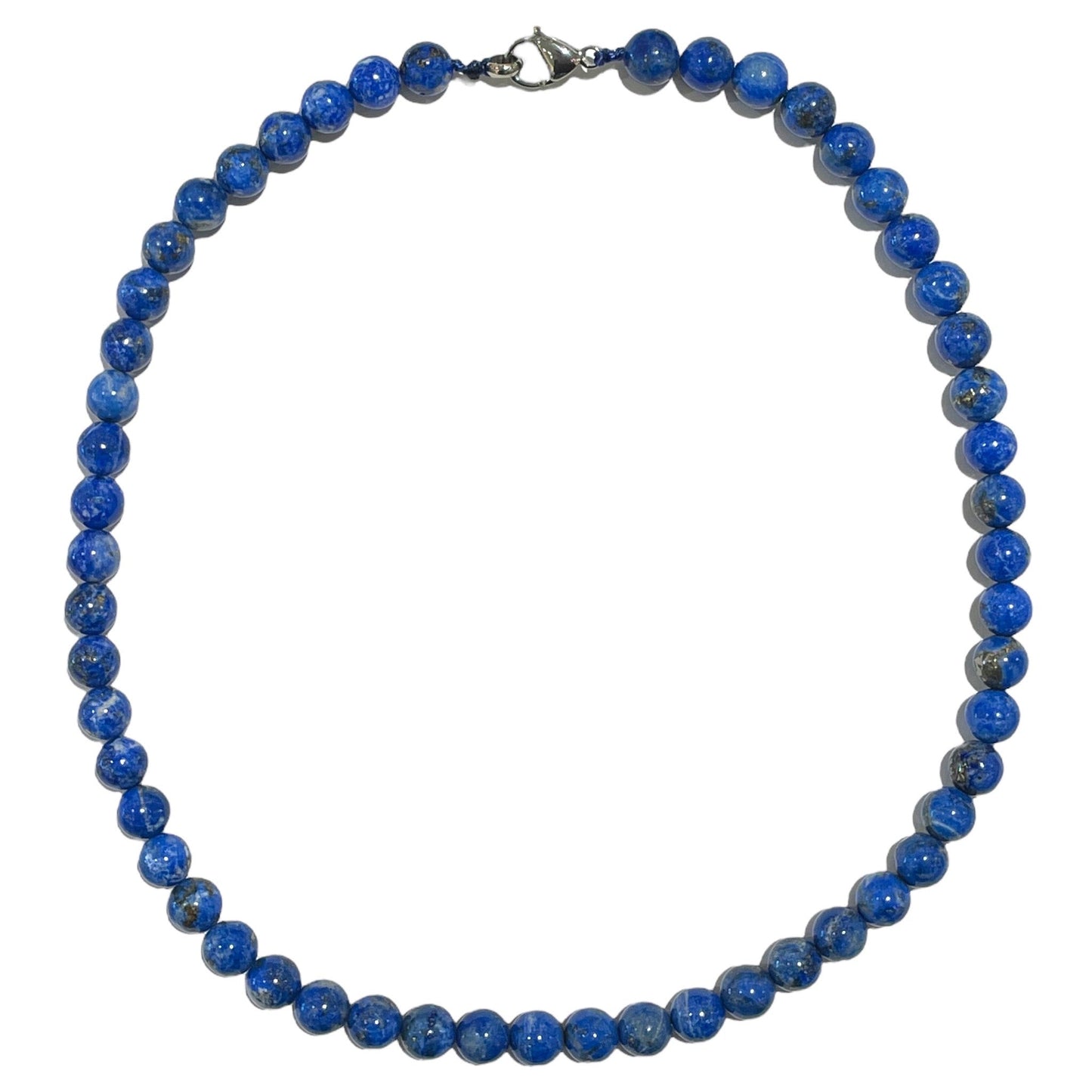 Collier boule Lapis lazuli non teinté - Foliesbijoux