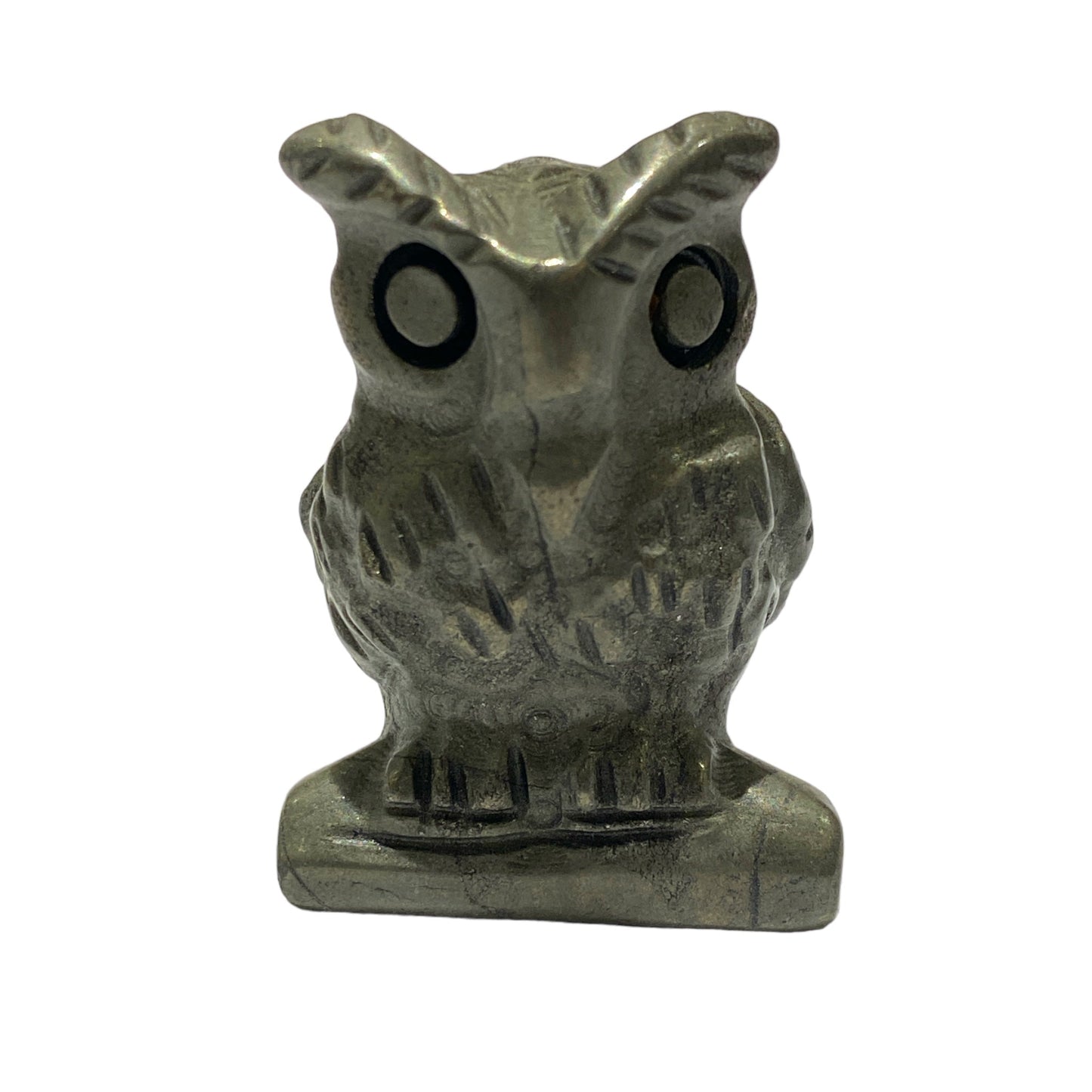 Figurine Hibou en pyrite - Foliesbijoux