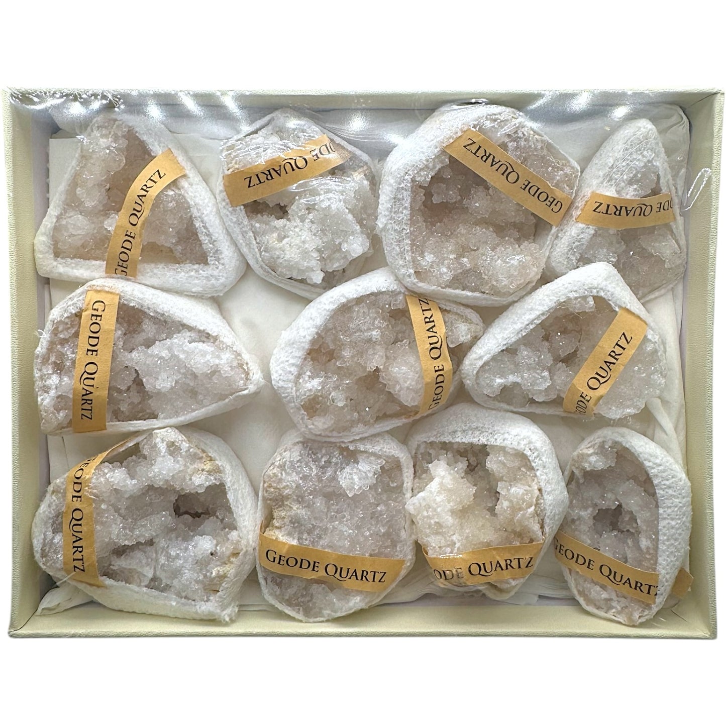 Boîte de Druse quartz (n°12) 18x14x4 cm - Foliesbijoux