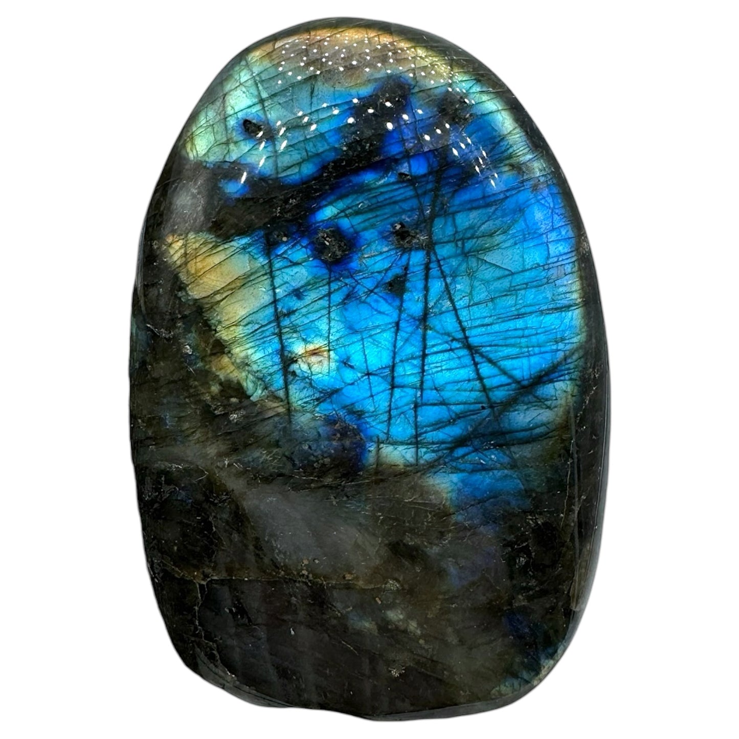 Labradorite flashy forme libre AA+ (Lot 91) 422g 6x4x9cm - Foliesbijoux