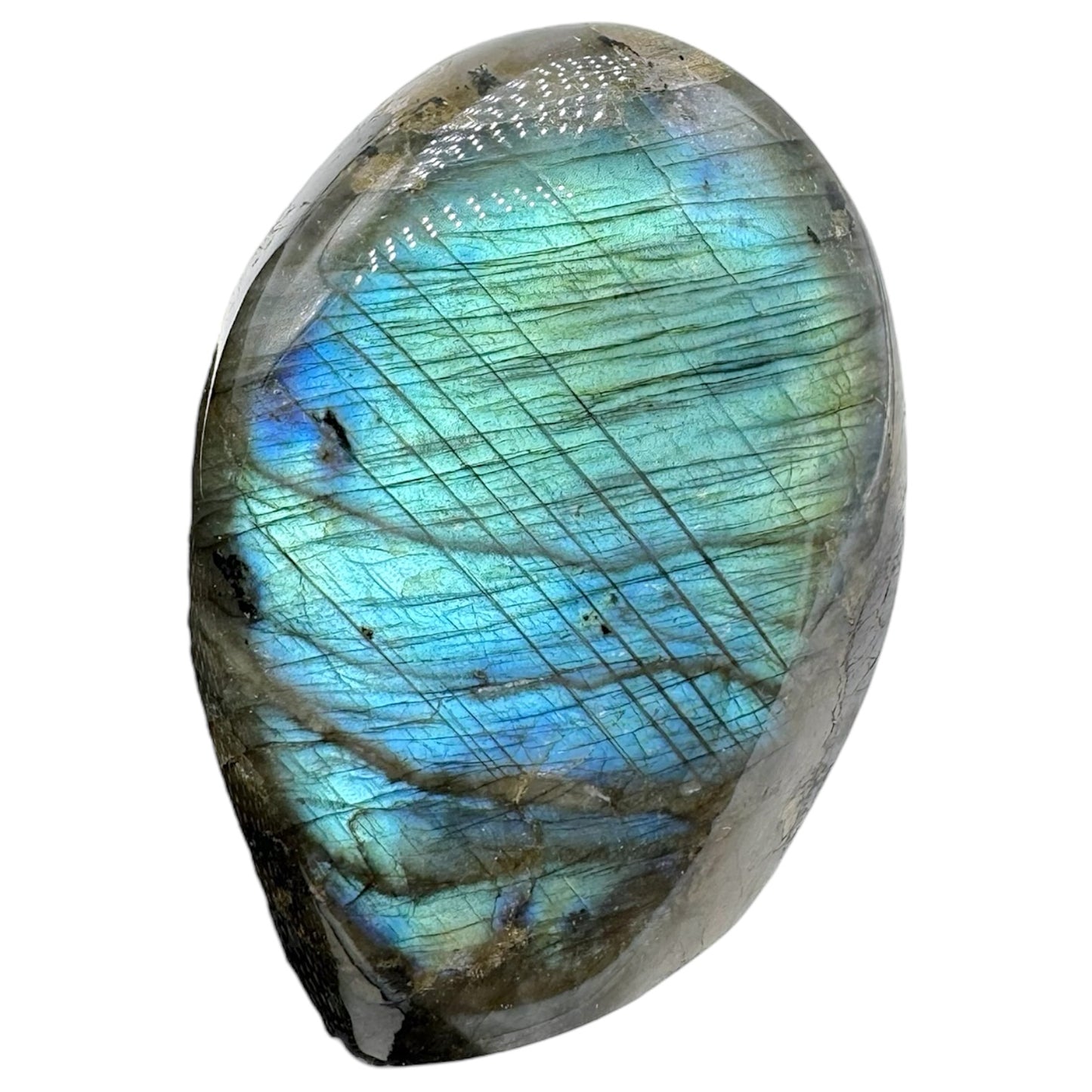 Labradorite flashy forme libre AA+ (Lot 93) 432g 7x3.5x9cm - Foliesbijoux