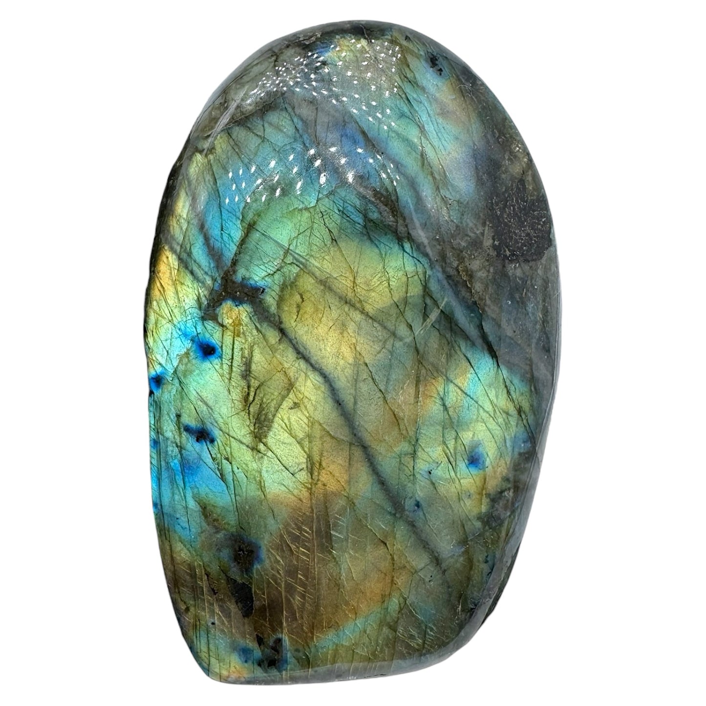 Labradorite flashy forme libre AA+ (Lot 60) 502g 7x3.5x10.5cm - Foliesbijoux