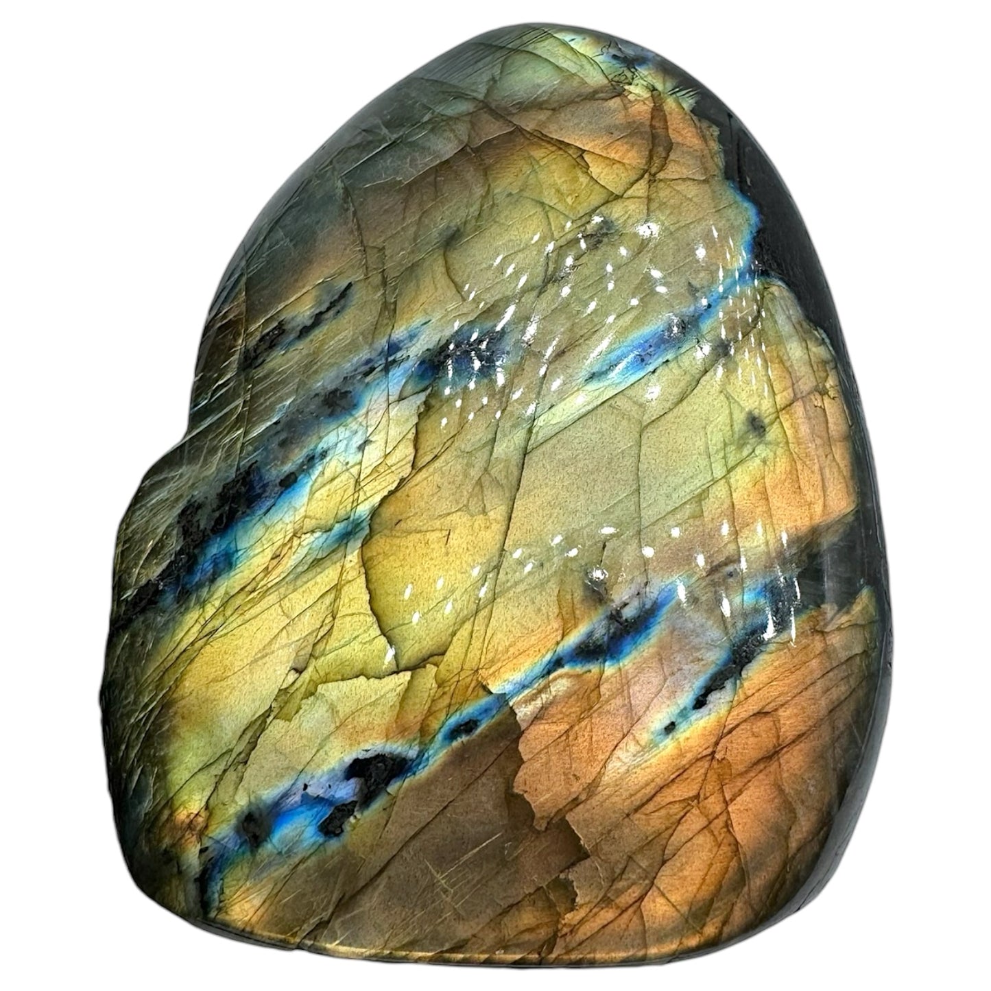 Labradorite flashy forme libre AA+ (Lot 98) 508g 8x4x10cm - Foliesbijoux