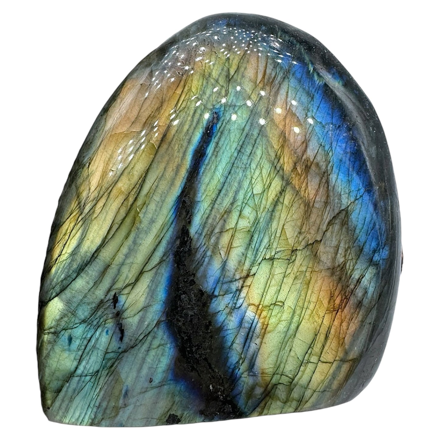 Labradorite flashy forme libre AA+ (Lot 109) 445g 8x9x2.5 cm - Foliesbijoux
