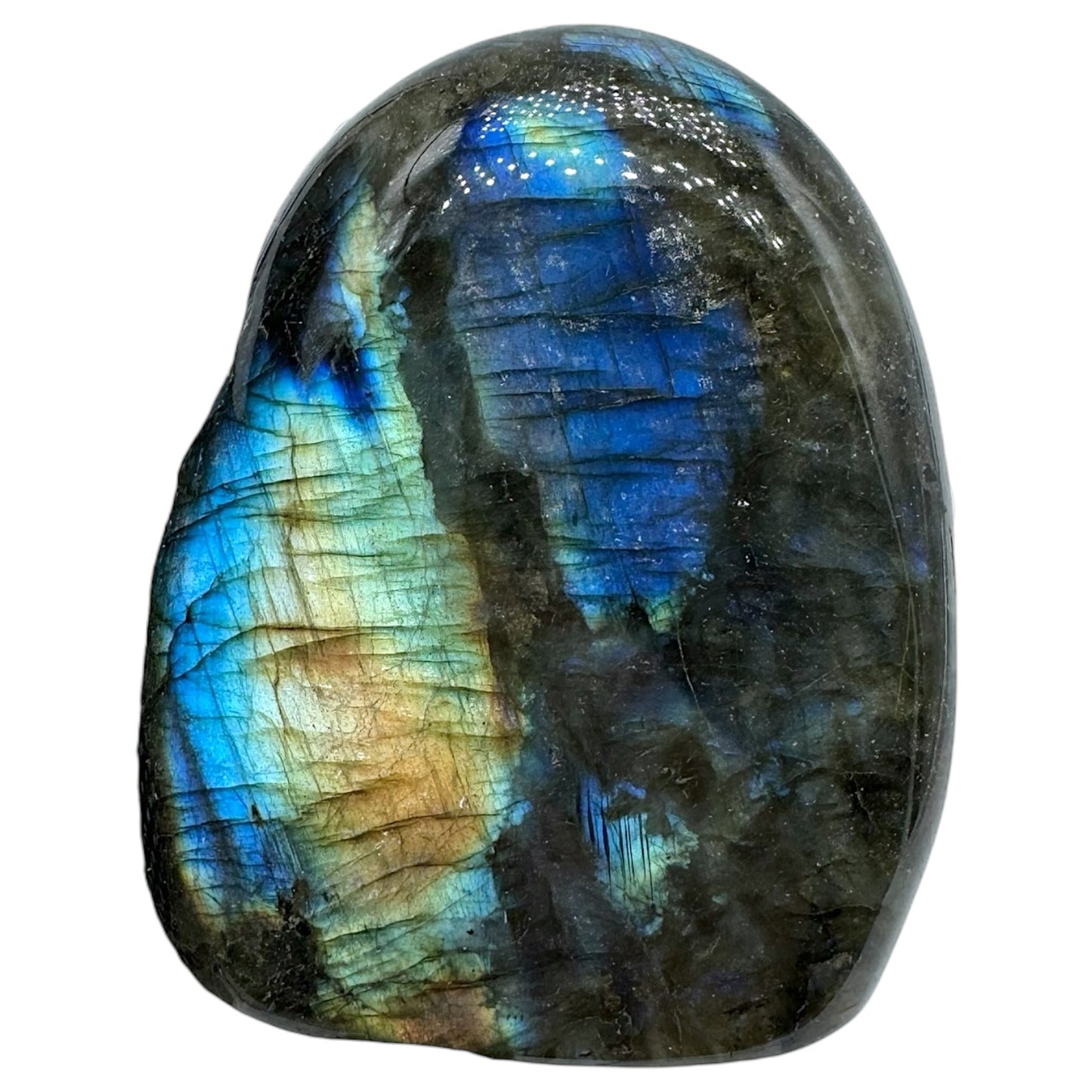 Labradorite flashy forme libre AA+ (Lot 104) 344g 7x8x4 cm - Foliesbijoux