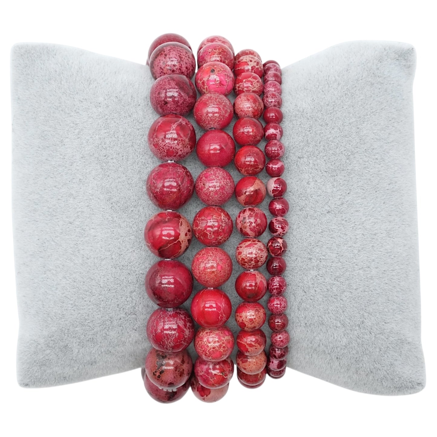 Bracelet teinté Jaspe Impérial Rouge A chauffé