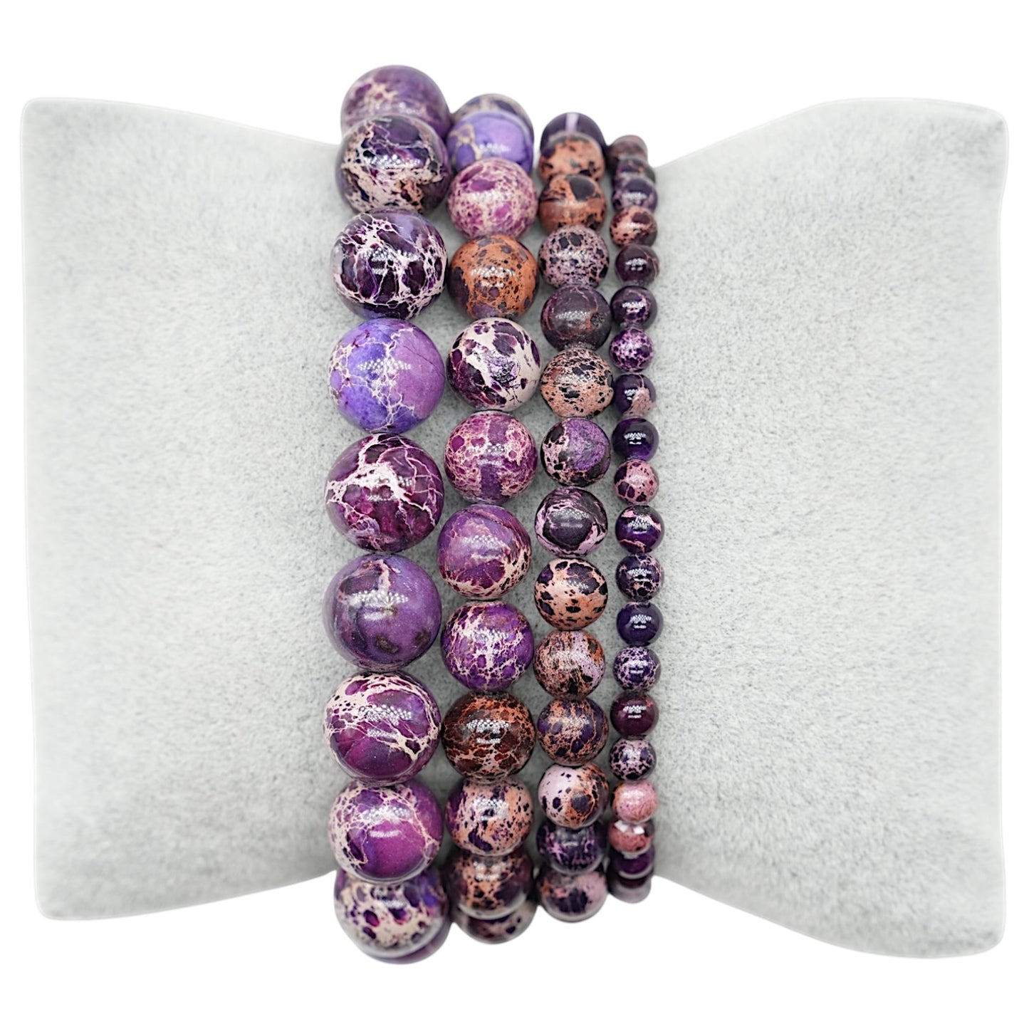 Bracelet teinté Jaspe Impérial A violet chauffé